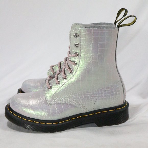 Dr. Martens 1460 Iridescent Croc Leather Boots Sz 6 US RARE - Picture 7 of 14
